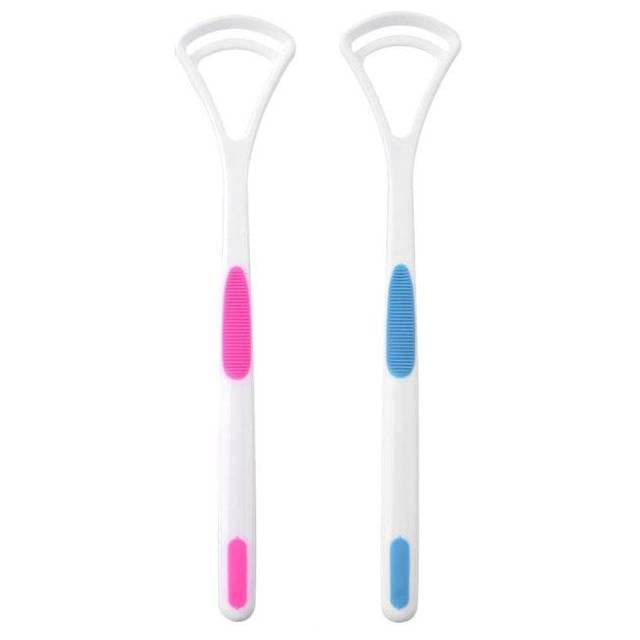 [Australia] - Tongue Scraper, Soft & Gentle Head Tongue Cleaner for Adults Oral Cleaning Care. Oral Hygiene, Keeps Breath Fresh (Pack of 2) Pack of 2 