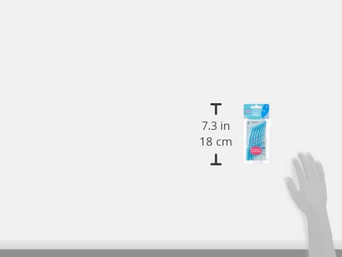 [Australia] - TePe Angle Blue Interdental Brushes (0.6mm - Size 3) - Easy and Simple Interspace Cleaning with Long Handle and Angled Neck, 1 x 6 Brushes 