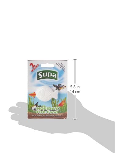 [Australia] - Supa Aquarium Holiday Fish Food, 14 Days, Pack of 6, Easy To Use, Slow Releasing Food Block For Feeding Cold Water & Tropical Aquarium Fish 