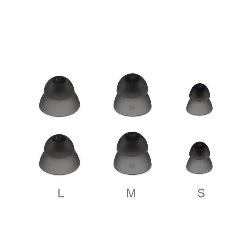 [Australia] - 9 Pcs 3-Size GN Resound Hearing Amplifier Smokey Ear Domes Double Layer Domes OE Open Ear Tips Hearing Amplifier Accessory Double Layer Ear Domes Double-layer*3sets(black) 