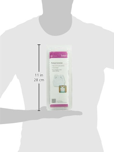 [Australia] - DMI Posture Corrector for Men and Women, Adjustable Criss-Cross Support for Reducing Back Pain and Strain, Comfortable and Breathable, Machine Washable, White, Medium, 34" to 36" Chest Size Medium (Pack of 1) 