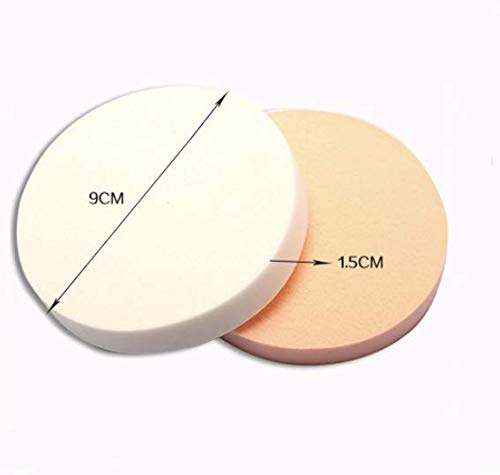 [Australia] - LASSUM 6 Pcs Round Makeup Sponge Facial Powder Puff,Beauty Makeup Foundation Powder Puff -Uses for Dry and Wet 3.54" Diameter 