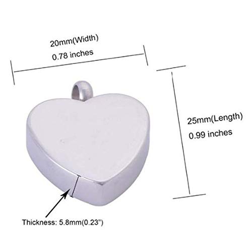 [Australia] - Sojewe Urn Necklace for Ashes Love Heart Pendant Letter Daddy's Princess Cremation Holder Memory Keepsake 