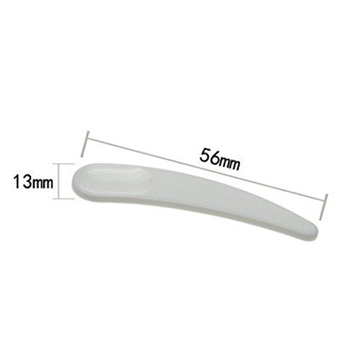 [Australia] - mciskin 100PCS Mini Disposable Curved Cosmetic Spatula Scoop Makeup Mask Spatula Plastic Spoon 