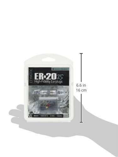 [Australia] - Etymotic Research ER20XS High-Fidelity Earplugs (Concerts, Musicians, Airplanes, Motorcycles, Sensitivity and Universal Hearing Protection) - Standard, Clear Stem Standard Fit 