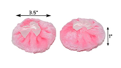 [Australia] - Home-X Soft Fluffy 3.5 Inch Powder Puff. Set of 2. Pink 