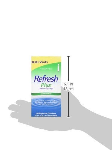 [Australia] - Refresh Plus Lubricant Eye Drops Long Lasting Relief Plus Protection for Mild to Moderate Dry Eye -200 Single Use Vials 