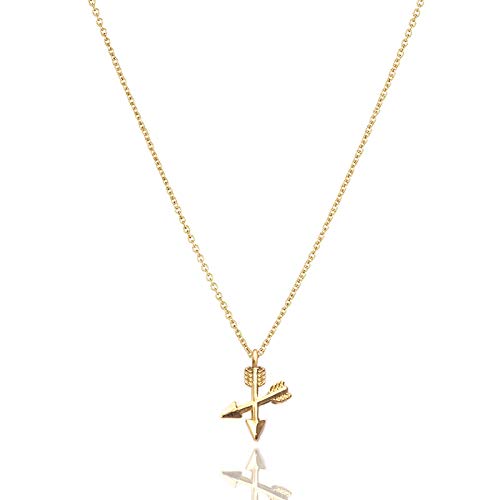 [Australia] - LANG XUAN Friendship Anchor Compass Necklace Good Luck Elephant Pendant Chain Necklace with Message Card Gift Card Gold Arrow 