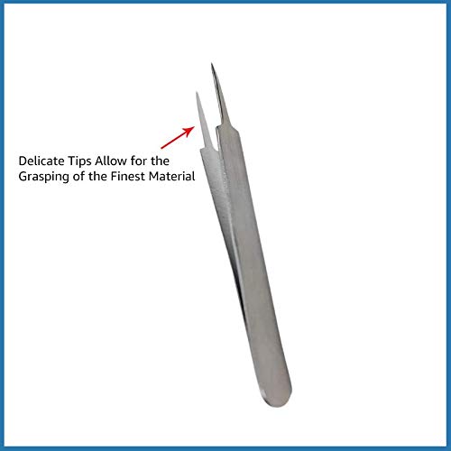 [Australia] - MedBlades Ingrown Hair Tweezers with Pointed Tip, Stainless Steel Precision Splinter Removal For Men and Women, Surgical Tweezers For Ingrown Hair Treatment 