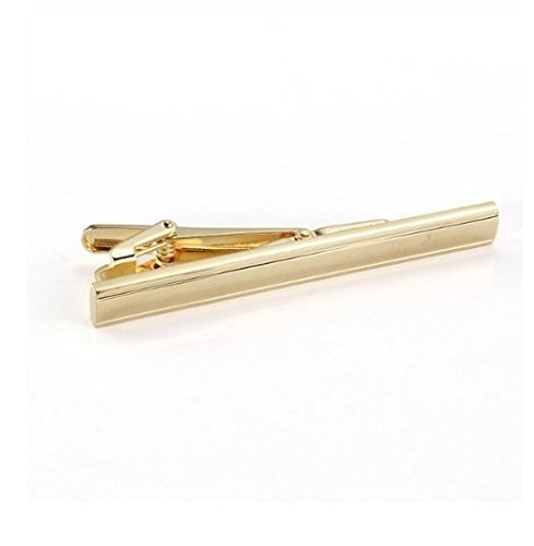 [Australia] - Wowlife Metal Tone Simple Necktie Tie Bar Clasp Clip Practical Decor (Gold) Gold 