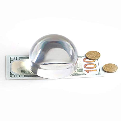 [Australia] - BIJIA 3.2 inch Acrylic Paperweight Magnifier Reading Magnifying Glass - Dome Magnifier/Paperweight Optical Half Ball Lens with White Box(80mm) 3.2 Inch Dome Magnifier With White Box 