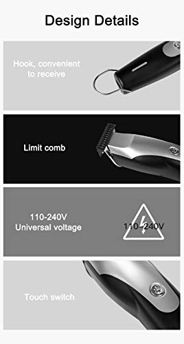 [Australia] - Cordless Electric Hair Clippers Pers Professional Rechargeable Maquinade Cortar Cabello Machine for Men Barber Grooming Cutter Kit Metal Oil Head Haircut Quick Charging Shaver Razors 