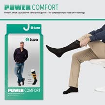 [Australia] - Juzo Power Comfort 15-20 mmHg Knee High Closed Toe Compression Sock Large Retro Black 