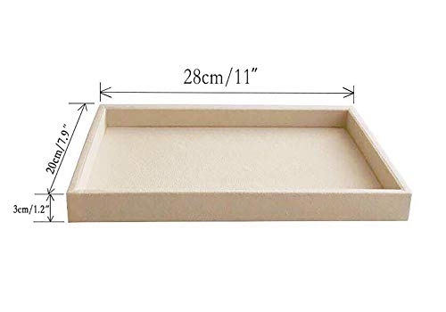 [Australia] - Svea Display Beige Velvet Flat Tray Organizer for Jewelry Accessory Collectibles Trade Show Exhibition Home Use Premium Grade Material Neutral Tone Fine Presentation Classic Present 