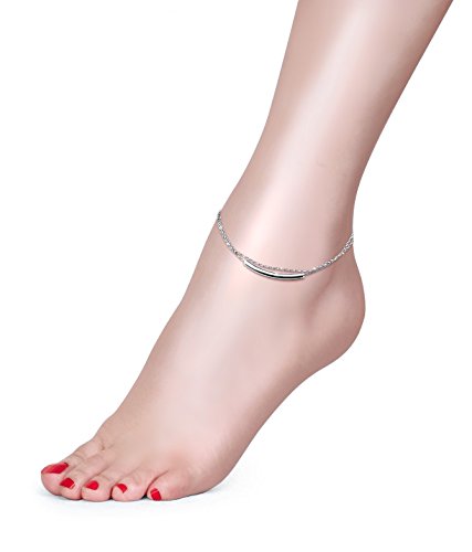 [Australia] - Anklet for Women S925 Sterling Silver Plus Adjustable Foot Ankle Bracelet 