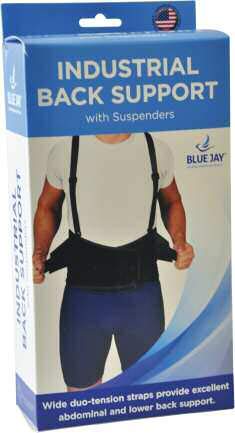 [Australia] - Blue Jay An Elite Healthcare Brand Industrial Back Support Belt with Suspenders for Orthopedic Care, Provides Support for Strenuous Activity, Medium, 32 - 44 inch Black 