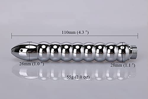 [Australia] - 5 Holes Shower Enema Douche Attachments - Deluxe Aluminium Shower Head Anal/Vaginal Cleaning Kit with Velvet Carry Bag 