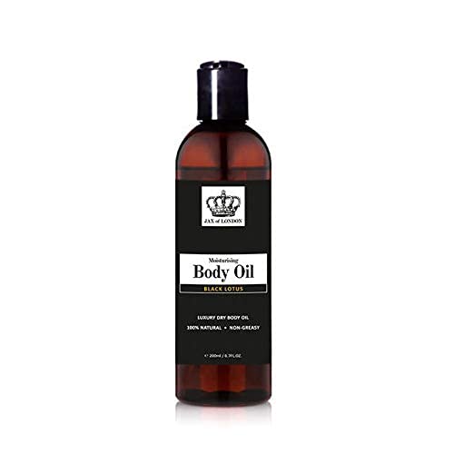 [Australia] - Inspired Body Oil, Quick Drying, Firming, Stretch Marks, Moisturiser, Massage, Aromatherapy, smell amazing by Jax of London 200ml, Black Lotus 