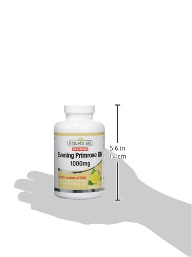 [Australia] - Natures Aid Evening Primrose Oil 1000 mg, Cold Pressed, Omega-6 GLA, 180 Softgel Capsules 