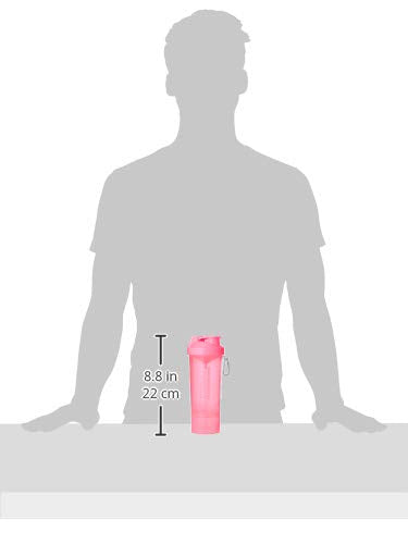 [Australia] - Slim Shaker Bottle, 500 ml Capacity, Neon Pink 