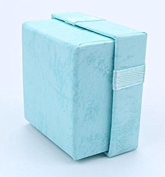 [Australia] - Glitterymall 24pcs Cardboard Jewelry Box Gift Ring Earrings Pendant Boxes Small Gift Box Holder Robin's Egg Blue Color 