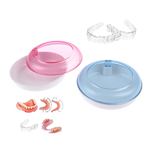 [Australia] - IKAAR Retainer Box Sets Retainer Case Partial Denture Box Portable Dental Bath Container for Travel Retainer Cleaning Pack of 2 