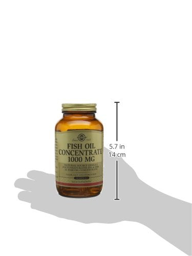 [Australia] - Solgar Fish Oil Concentrate 1000 mg Softgels - Pack of 120 - Supports Normal Functioning of Heart, Brain Function and Vision - Daily Wellbeing - Gluten Free 