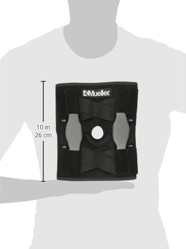 [Australia] - Mueller Sports Medicine Adjustable Hinged Knee Brace, Black/Gray, One Size Fits Most 