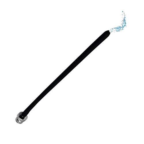 [Australia] - Silicone Nozzle Enema Attachment Reusable Douche Black Hose Nozzle (20 in) 