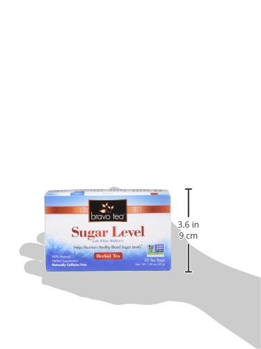 [Australia] - Bravo Tea Sugar Level Management Caffeine Free 20 Tea Bags 20 Count (Pack of 1) 