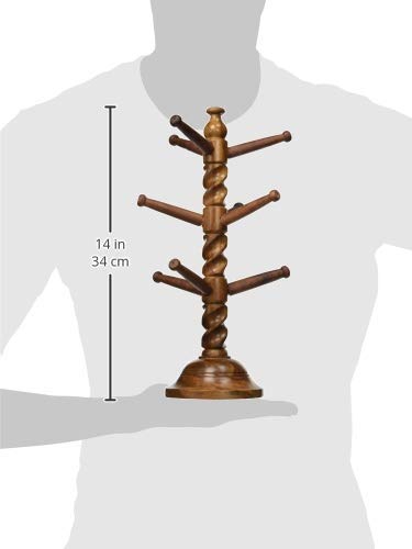 [Australia] - Indian Crafts Idea Decor Sheesham Wood Bangles Stand,Bangle Hanger,wood handers,9 Rod Bracelet Stand, Jewelry Display Stand Tower for Necklace, Bangle Storage Organizer,Bangle bracelet display stand 