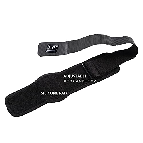 [Australia] - LP SUPPORT 751CA Extreme Adjustable Elbow Support Brace - Strap For Tennis Elbow, Golfer's Elbow - (Black - Free size) 