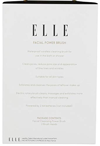 [Australia] - Elle Facial cleansing power brush, remove makeup & dirt, exfoliating, deep clean for flawless skin, waterproof, raspberry, 1 Pound Rasberry 