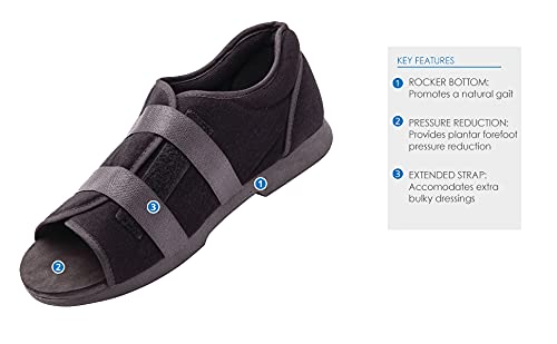 [Australia] - Ossur Soft Top Post-Op Shoe (Female) | Post Surgery, Soft Tissue Procedures and Post Trauma Recovery | Open-Toe, Breathable Top with Extended Straps and Dual Side Closure | Medium Size Women's Medium 