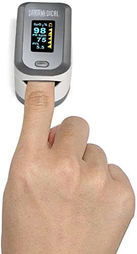 [Australia] - Finger Pulse Oximeter, (SpO2) Blood Oxygen Saturation Monitor with Pulse Rate Measurements and Pulse Bar Graph, Digital Reading LED Display 