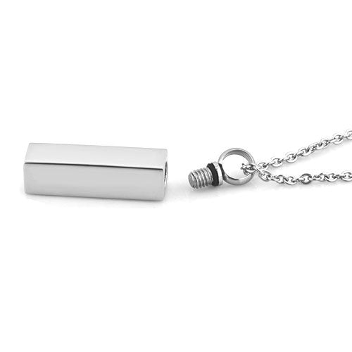 [Australia] - CoolJewelry Urn Necklace Ashes Cresent Rectangle Keepsake Pendant Moon Star Eternal Cremation Memorial Jewelry Stainless Steel Love Pet 