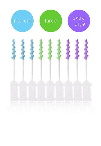 [Australia] - Wisdom Clean Between Interdental Large Purple Brushes - Pack of 3, Total 60 1 