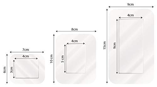 [Australia] - Sterile Self Adhesive Waterproof Island Dressing Latex Free with Transparent Border and 100% Cotton Absorbent pad x 25 (9cm x 15cm x 25) 9cm x 15cm x 25 
