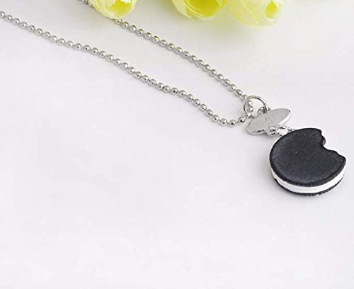 [Australia] - YINLIN Cute 2Pcs Best Friend Cookie and Milk Coffee Cup Oreo Pendant Friendship Necklace 