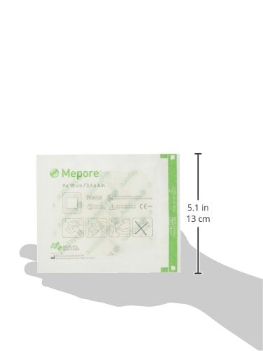 [Australia] - Mepore 670900 Dressing Adhesive, Island, Non Woven Fabric, Semi-Permeable Backing, Sterile, 9 cm x 10 cm (Pack of 50) 