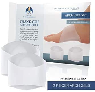 [Australia] - Dr. Frederick’s Original Arch Support Shoe Insert Gel Set - 2 Pieces - Soft Gel Sleeves for Plantar Fasciitis Support & Flat Foot Support - Pain Relief - Men & Women - Large - W8-14 | M6-13 2 Count (Pack of 1) 