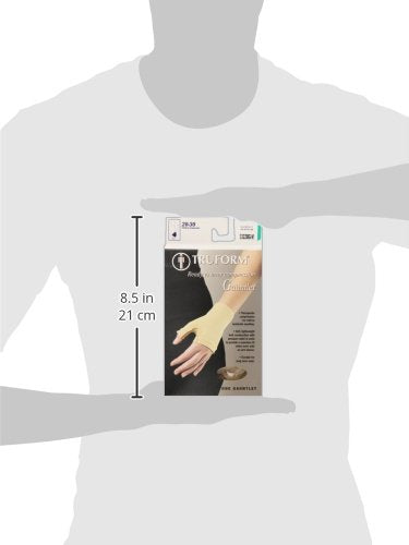 [Australia] - Truform Lymphedema Compression Gauntlet, 20-30 mmHg Post Mastectomy Support, Beige, Medium (20-30 mmHg) 