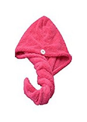 [Australia] - iLett 2 PACK OF Microfiber Hair Towel Intense Pink with 300g (11oz) thikness 