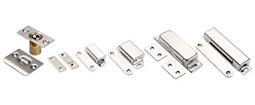 [Australia] - Mousike Cabinet Magnets 25lb Stainless Steel Magnetic Door Catch with Strong Magnetic for Kitchen Cupboard Wardrobe Closet Cabinet Door Drawer Latch (2.1"25 lbs(4 Pack)) 25lb-4Pack Silver 