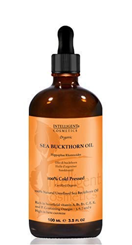 [Australia] - SEA BUCKTHORN OIL 100ML, 100% Cold Pressed Organic, Unrefined, Pure & Natural, Repairs Damaged Skin, Calms Irritated Skin, Heals Rosacea Supplied in Glass Amber Bottle with Pipette 