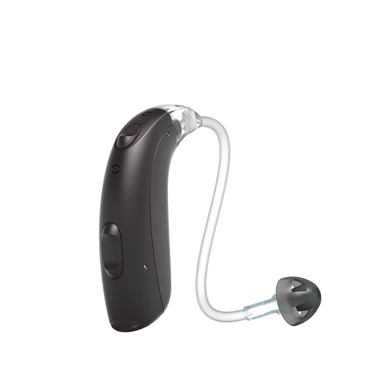 [Australia] - Hearing Aid Domes Smoky Gray Tips Ear Pieces Comfortable for Open Fit BTE Sound Amplifier PSAP Kit Invisible, except for RIC 5+8+10mm(Mixed * 6) 
