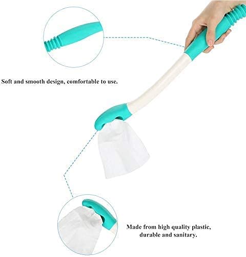 [Australia] - Toilet Aid Easy Wipe, Long Range Comfort Wipe Handle Range Comfort Bottom Wiper Holder Toilet Paper Tissue Grip Wiping Helper 