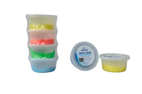 [Australia] - Blue Jay An Elite Healthcare Brand Squeeze 4 Strength Hand Therapy Putty | Hand & fingers Strengthening Exercise Putty Convenience Set | 2oz| 4 Piece 