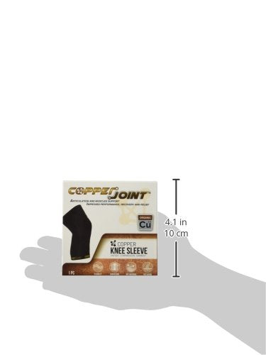 [Australia] - Knee Compression Sleeve by CopperJoint - Knee Support for Women & Men - Breathable Copper Infused Nylon - Non-Slip Design - For Pain Relief, Recovery, Swelling & Circulation – Single Sleeve Only Medium 