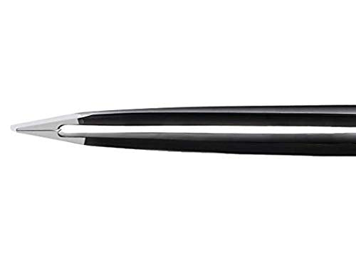 [Australia] - Professional Stainless Steel Slant Tip Tweezer For Men & Women - The Best Precision Eyebrow Tweezers Pluckers For Shaping Eyebrows & Hair Removal -Slanted Twizzers/Plucker- Brow Plucking black 